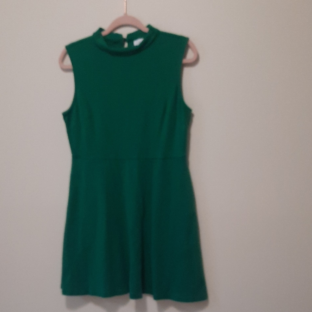 New York & Company Green Mini Dress